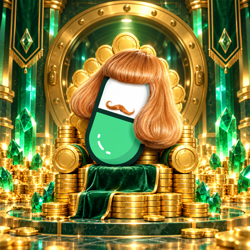 Jean Pill on a throne of gold